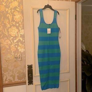 Stripped  body con vacation dress